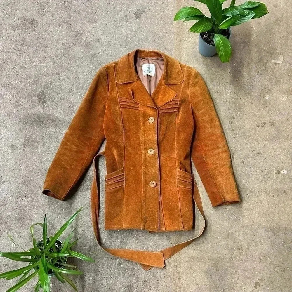 VINTAGE | Sears Suede Jacket With Belt Small